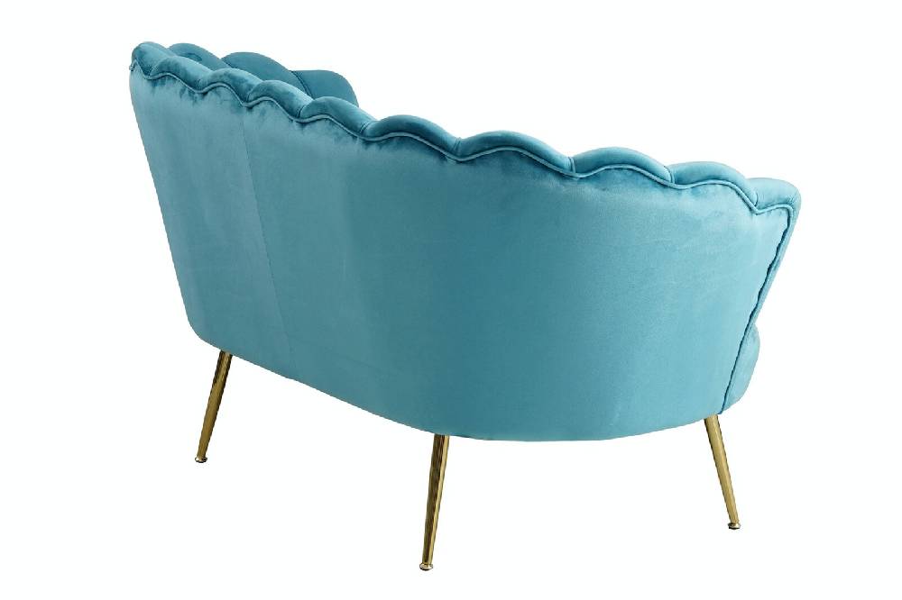 Salesfever Muschelsofa Blau aus Samt Arielle Zeitbegrenzte Promotion