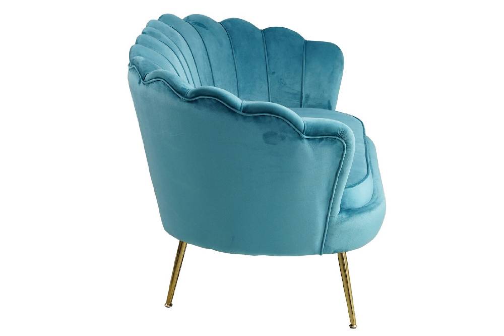 Salesfever Muschelsofa Blau aus Samt Arielle Zeitbegrenzte Promotion