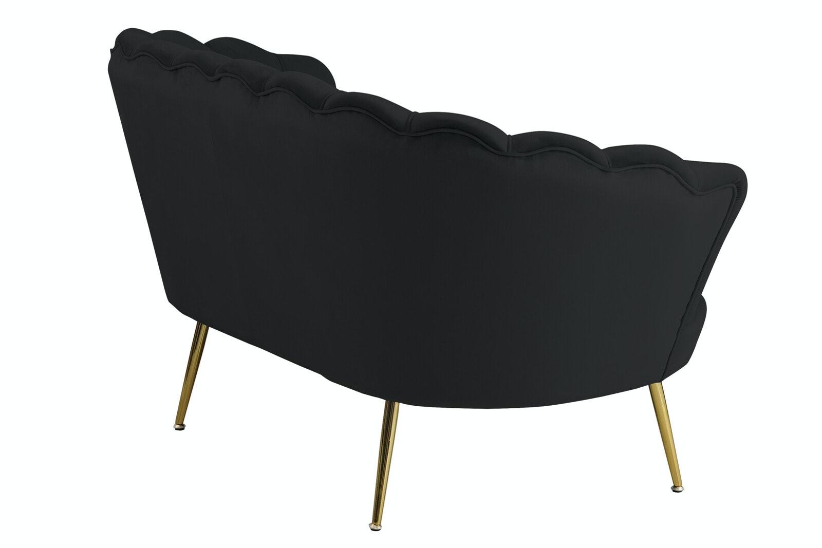 Salesfever Muschelsofa Schwarz aus Samt Arielle Bis zu 50% Rabatt