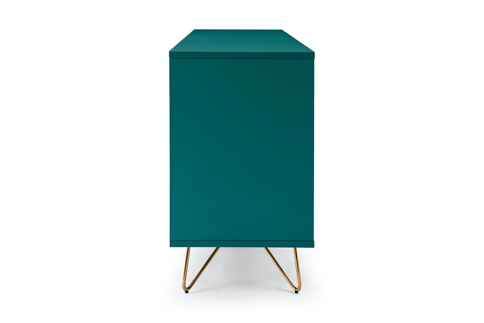 Salesfever Kommode Blau breit mit 6 Schubladen Beine Messing LOTTA Clearance-Verkauf