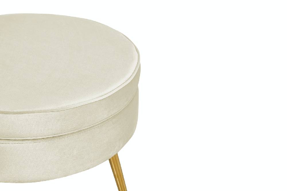 Salesfever Sitzpouf Beige rund aus Samt Arielle Zeitbegrenzte Promotion