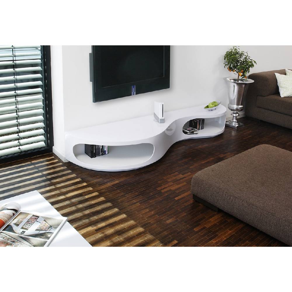Salesfever Lowboard weiß Tchouc Hochglanz Design Günstig kaufen
