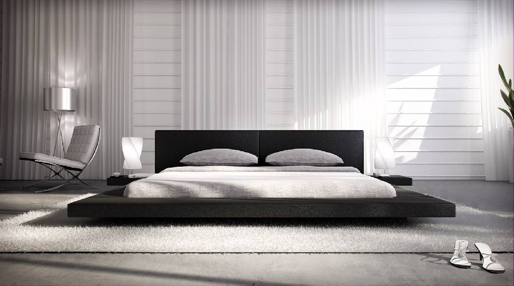 Salesfever Polsterbett 140x200 cm schwarz Doppelbett LED PEARL Sonderangebot der Fabrik