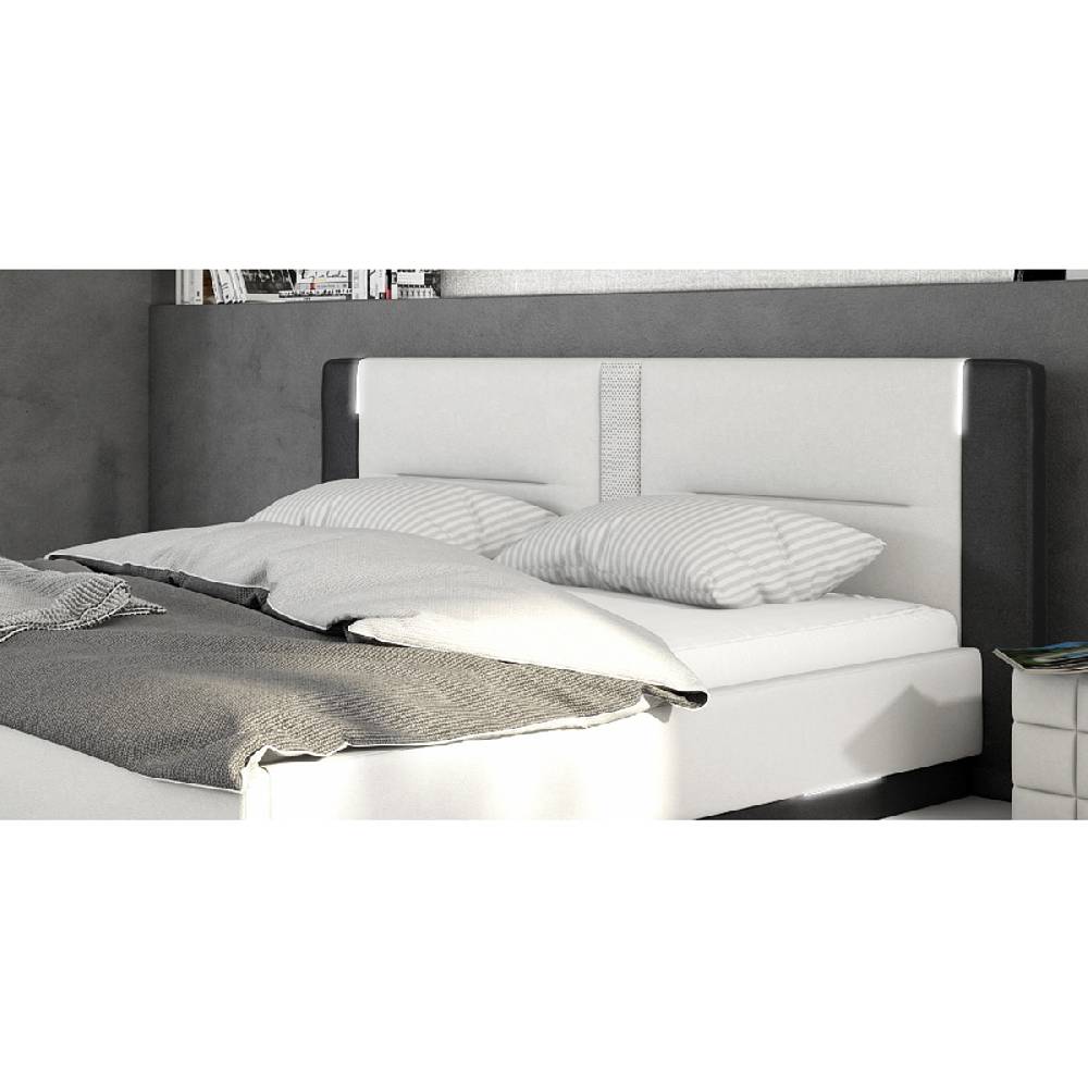 Salesfever Polsterbett mit Lattenrost Salero 160x200cm LED und Lautsprecher Nur noch ein Tag übrig