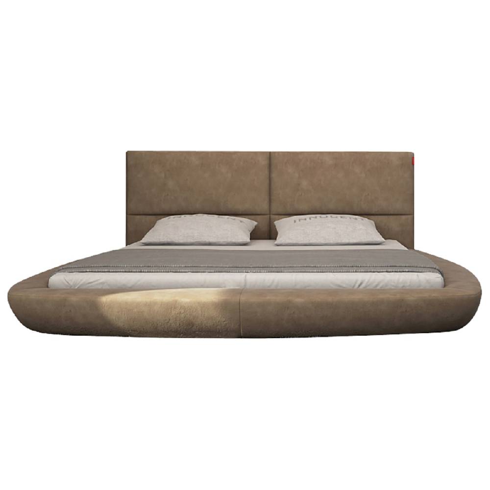 Salesfever Polsterbett 160x200 cm Doppelbett Stoffbezug braun Ilario Super Rabatt