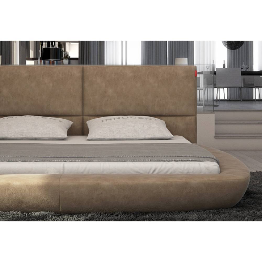 Salesfever Polsterbett 160x200 cm Doppelbett Stoffbezug braun Ilario Super Rabatt