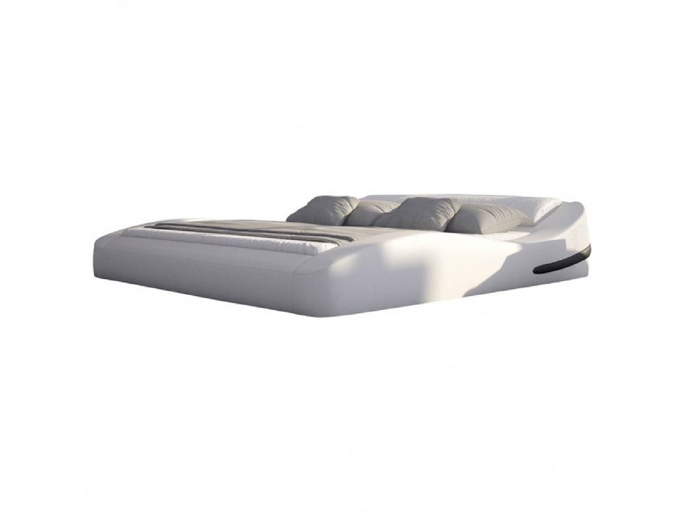 Salesfever Polsterbett 160x200 cm weiß Doppelbett GRISOGNIO 50% Rabatt mit kostenlosem Versand