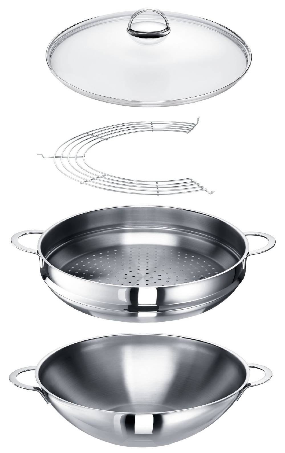 Schulte Ufer Wok-Set Onda, 4-tlg., ca. 7,00l zollfrei