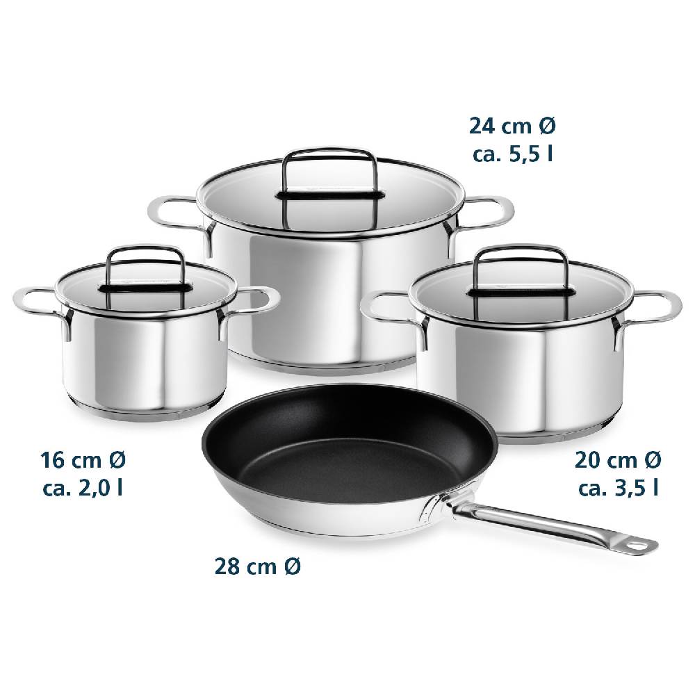 Schulte Ufer Topfset Industar, inkl. Testsieger Bratpfanne Industar DIAMAS-PRO 28 cm Lagerräumung