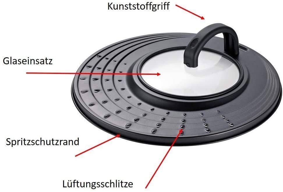Schulte Ufer Universal-Spritzschutzdeckel Nebra, für 20, 24, 26 und 28 cm Letzte 3 Tage
