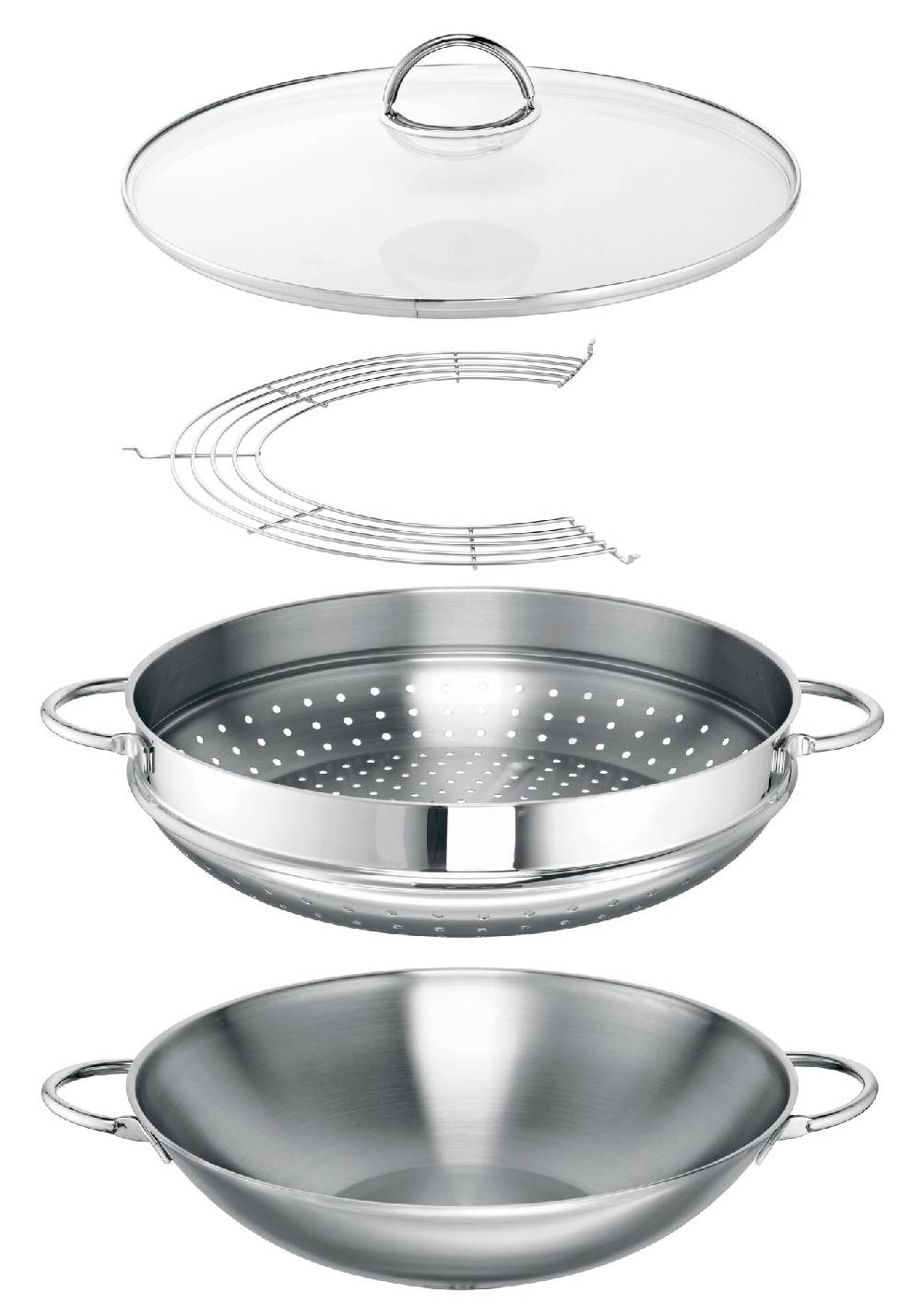 Schulte Ufer Wok-Set Ravenna, ca. 7,00l Kostenloser Versand international