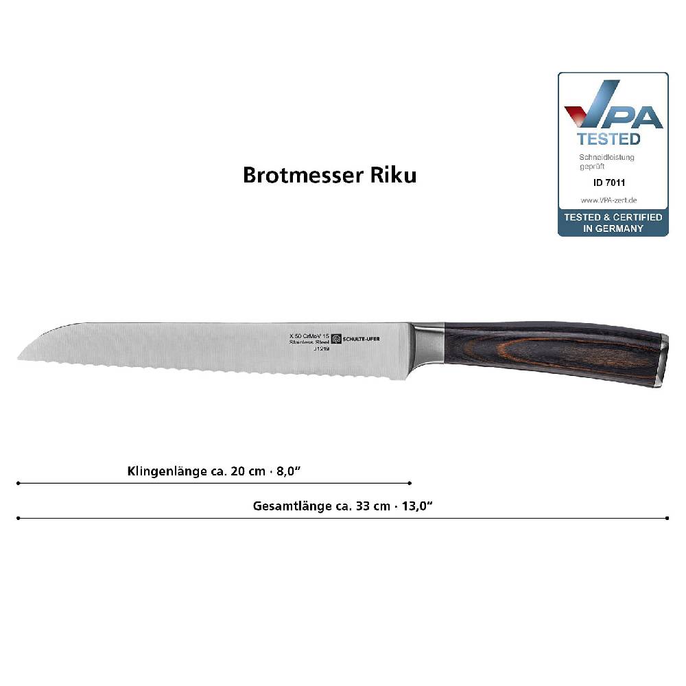 Schulte Ufer Brotmesser Riku zollfrei