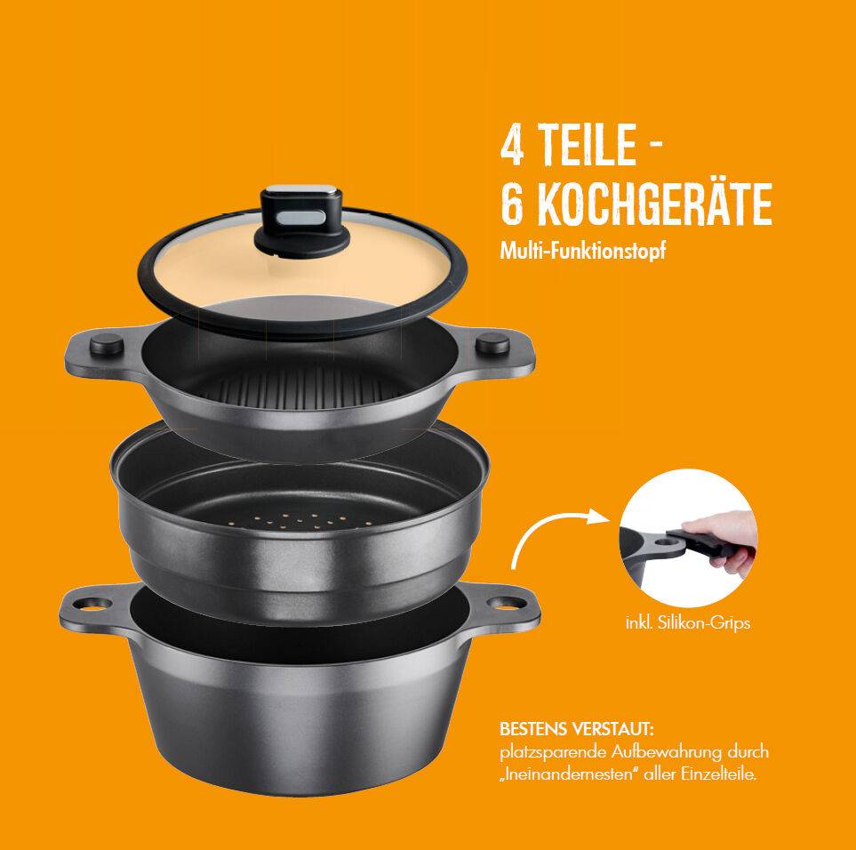 Schulte Ufer Multi-Funktionstopf Pepe, 24 cm Saisonschlussverkauf
