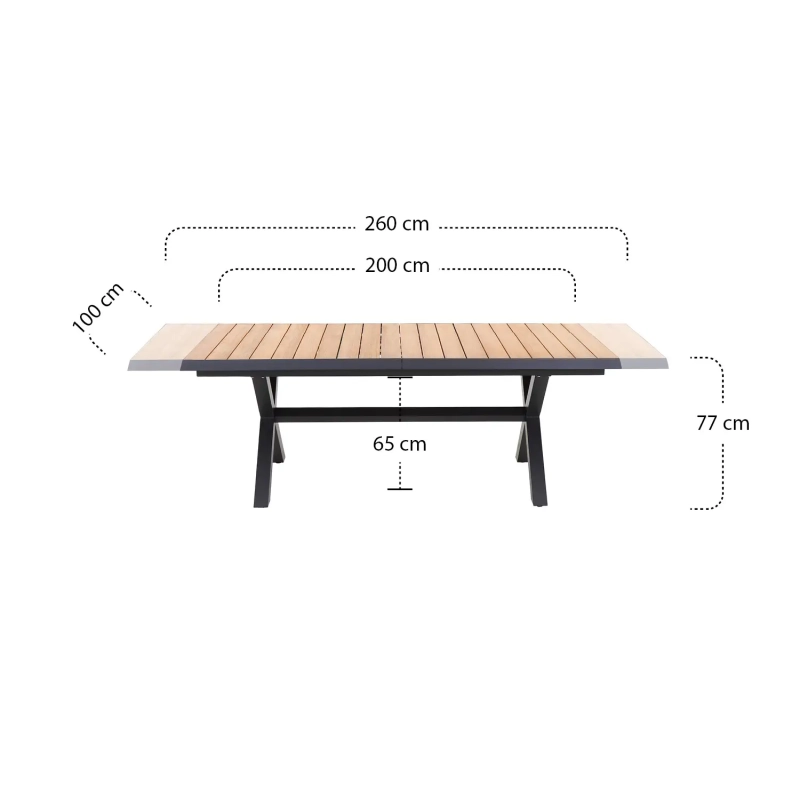 Siena Garden Sincro Ausziehtisch Teakholz FSC® 100 % natur Wochenangebot