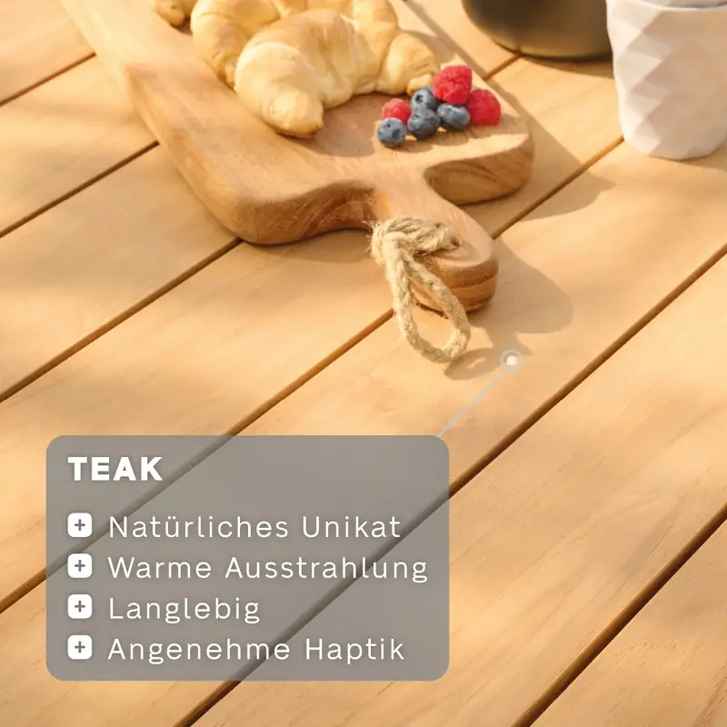 Siena Garden Sincro Ausziehtisch Teakholz FSC® 100 % natur Begrenzte Freigabe