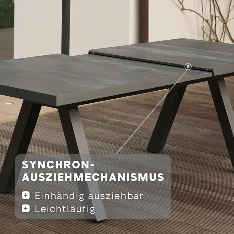 Siena Garden Tirana Ausziehtisch Keramik washed-grey Zeitbegrenzte Promotion