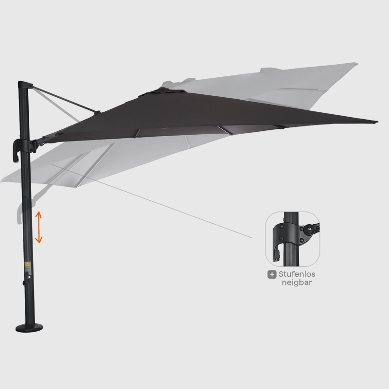 Siena Garden Alphawing N+ Ampelschirm 300x300 cm eckig Nur für heute