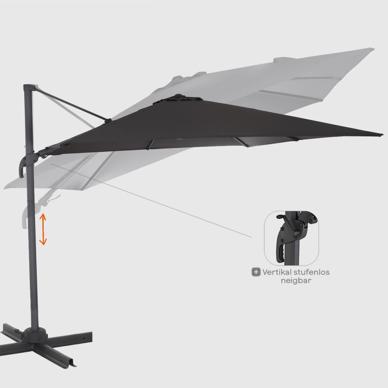 Siena Garden California N+ Ampelschirm 300x300 cm eckig Bis zu 55% Rabatt