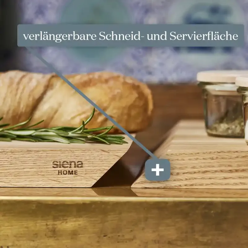 Siena Garden Schneidebrett BRESCIA 45° Griff Eiche FSC® 100 % Lagerräumung