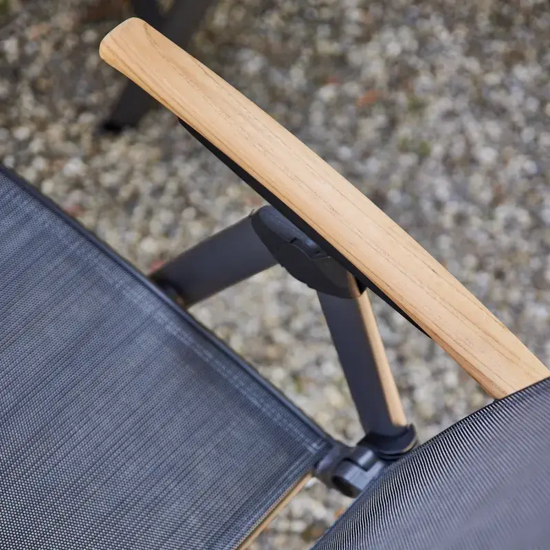 Siena Garden Savina XL Klappsessel RANOTEX® schwarz-silber Fabrikladen