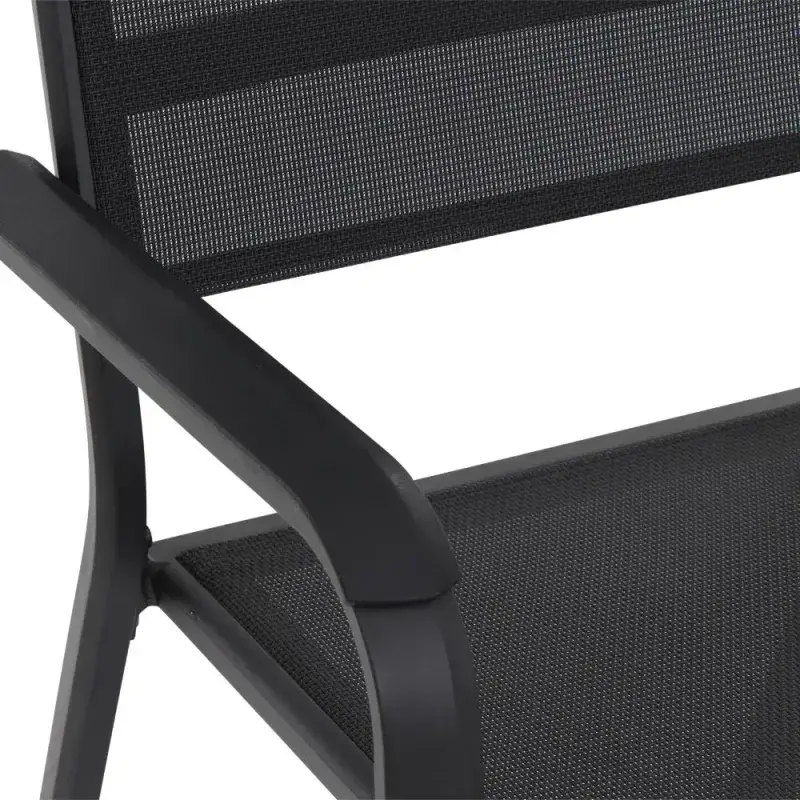 Siena Garden Tesoro Stapelsessel RANOTEX® schwarz-silber Schlussverkauf