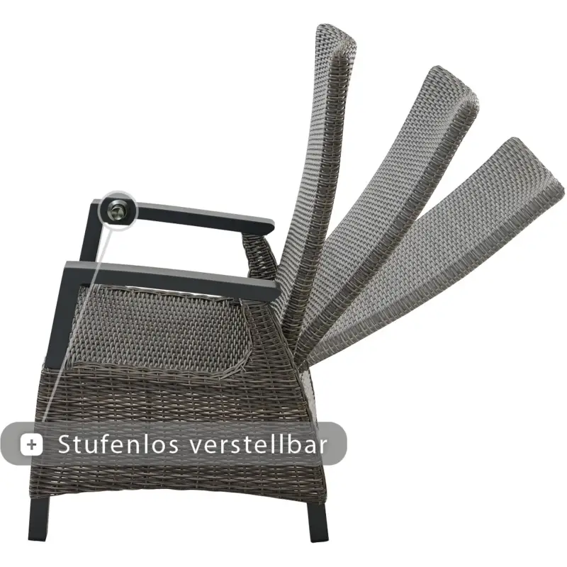 Siena Garden Corido Move Gartensessel Rattangeflecht charcoal-grey Meist gekauft