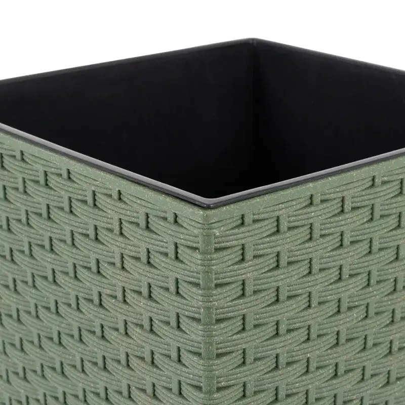 Siena Garden Blumentopf ECO Paris grün Kunststoff und Holzfaser Super Rabatt