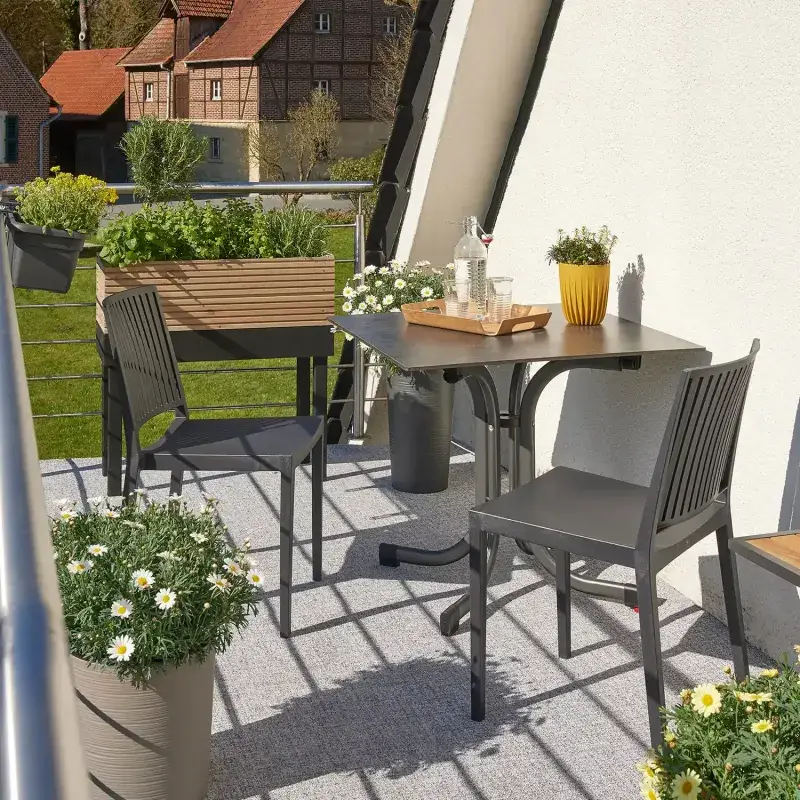 Siena Garden Urban Lights Lane Stapelstuhl Polypropylen anthrazit Begrenzt auf 3 Tage