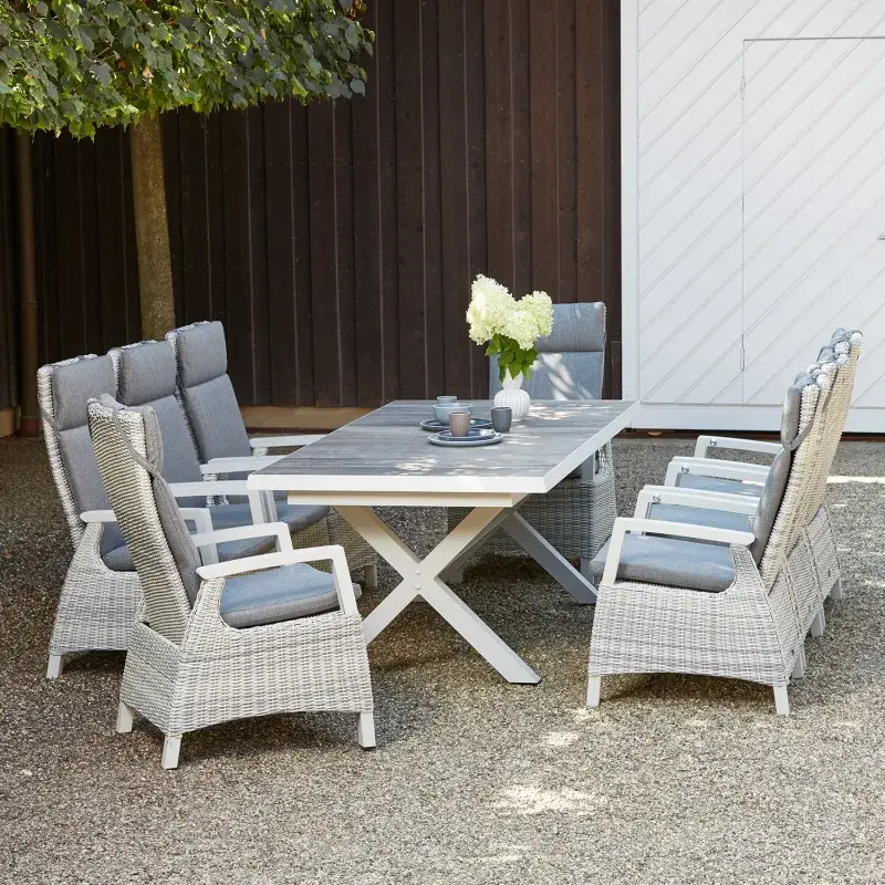 Siena Garden Sincro Ausziehtisch Keramik washed-grey Großer Ausverkauf