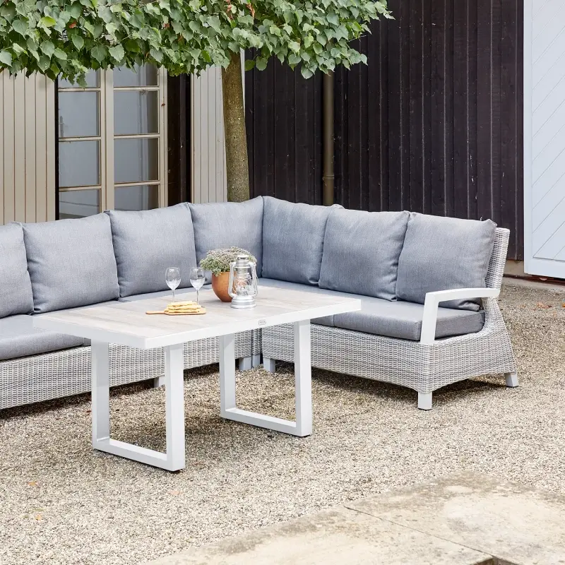 Siena Garden Corido Loungesofa 2-Sitzer mit Armlehne links Rattangeflecht ice-grey Flash Sale