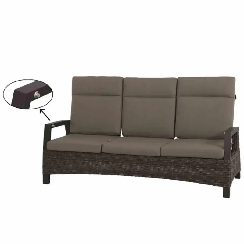Siena Garden Loungeset Corido Lifttisch + 2x Move Gartensessel + 3-Sitzer-Loungesofa Exklusivangebot