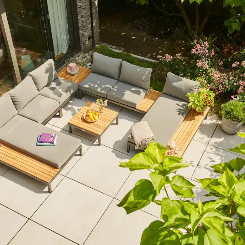 Siena Garden Loungeset Alvida Loungetisch + 2x Recamiere + Modul Mitte Muttertagsangebot
