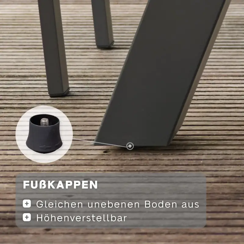 Siena Garden Sola Klapptisch HPL dark stone Räumungsverkauf