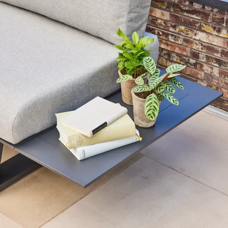 Siena Garden Lardos Beistelltisch Aluminium matt anthrazit Sonderangebote