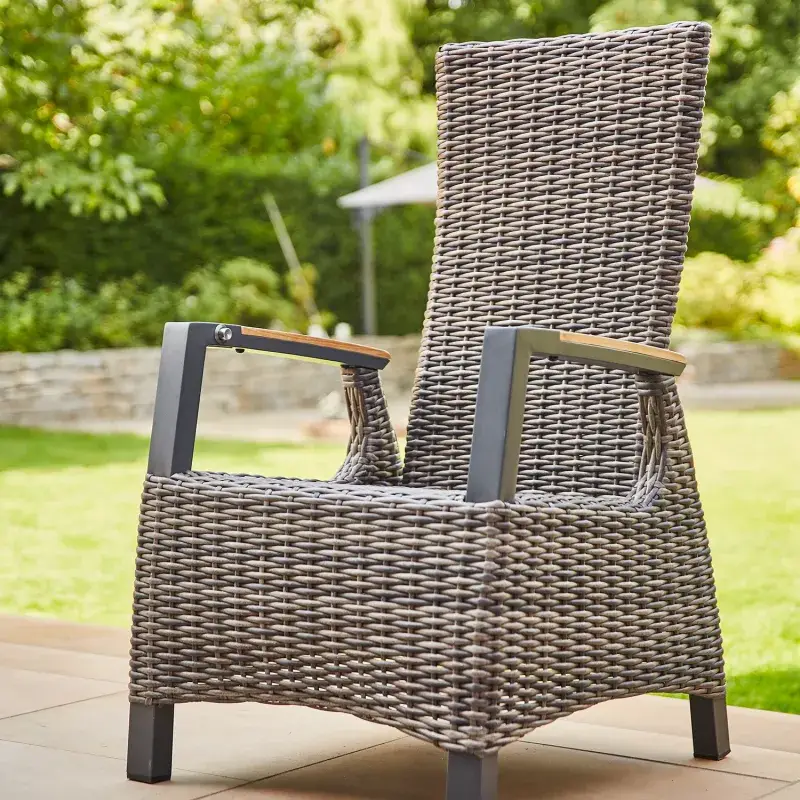 Siena Garden Verdo Move Gartensessel Rattangeflecht recycled bronze-grau Riesige Ersparnisse