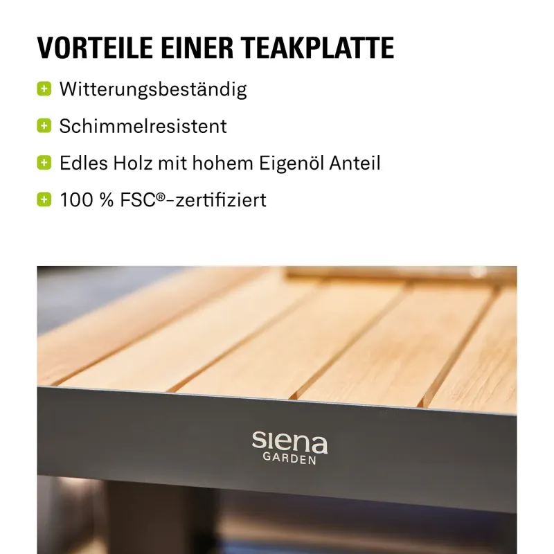 Siena Garden Vinto Beistelltisch Teakholz FSC® 100 % natur VIP-Rabatte
