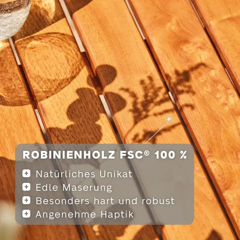 Siena Garden Peru III Klapptisch Robinienholz FSC® 100 % natur Super Sparpreis