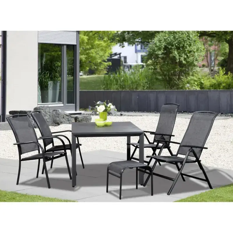 Siena Garden Livorno Relaxsessel RANOTEX® anthrazit/silber Begrenzte Freigabe