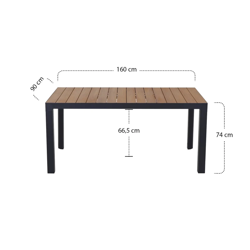 Siena Garden Silva Gartentisch Teakholz FSC® 100 % natur Zeitbegrenzte Promotion