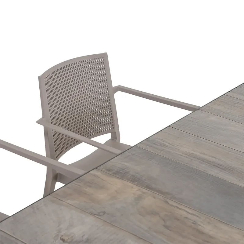 Siena Garden Gartenmöbelset Sincro Ausziehtisch + 6x Urban Lights Square Discount Store für neue Produkte