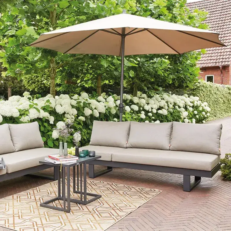 Siena Garden Avio Mittelstockschirm Ø 350 cm rund Schlussverkauf