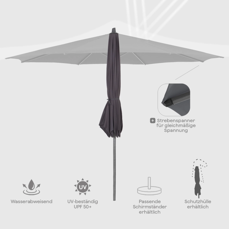 Siena Garden Avio Mittelstockschirm Ø 250 cm rund Günstig kaufen