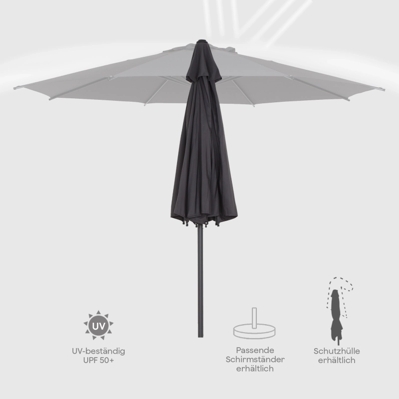Siena Garden Isa Mittelstockschirm Ø 300 cm rund Weihnachtsangebot