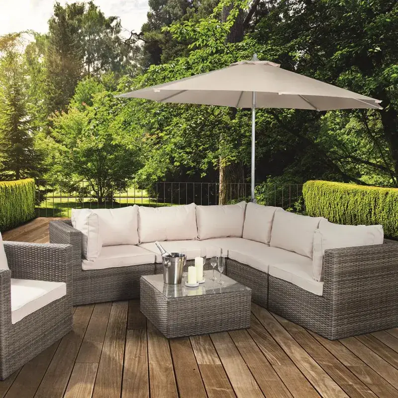 Siena Garden Alu-Push Pro Mittelstockschirm Ø 300 cm rund Muttertagsangebot