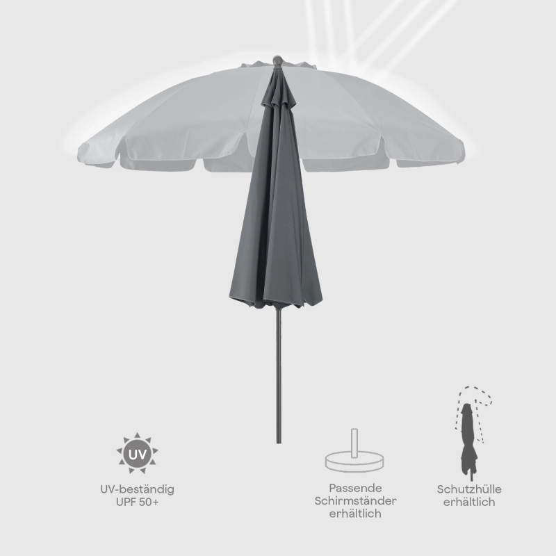 Siena Garden Tropico Mittelstockschirm Ø 250 cm rund Blitzangebot