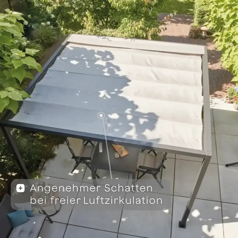 Siena Garden Schattenmanufaktur® Basis Libera matt anthrazit 3x3 m Kostenloser Versand international
