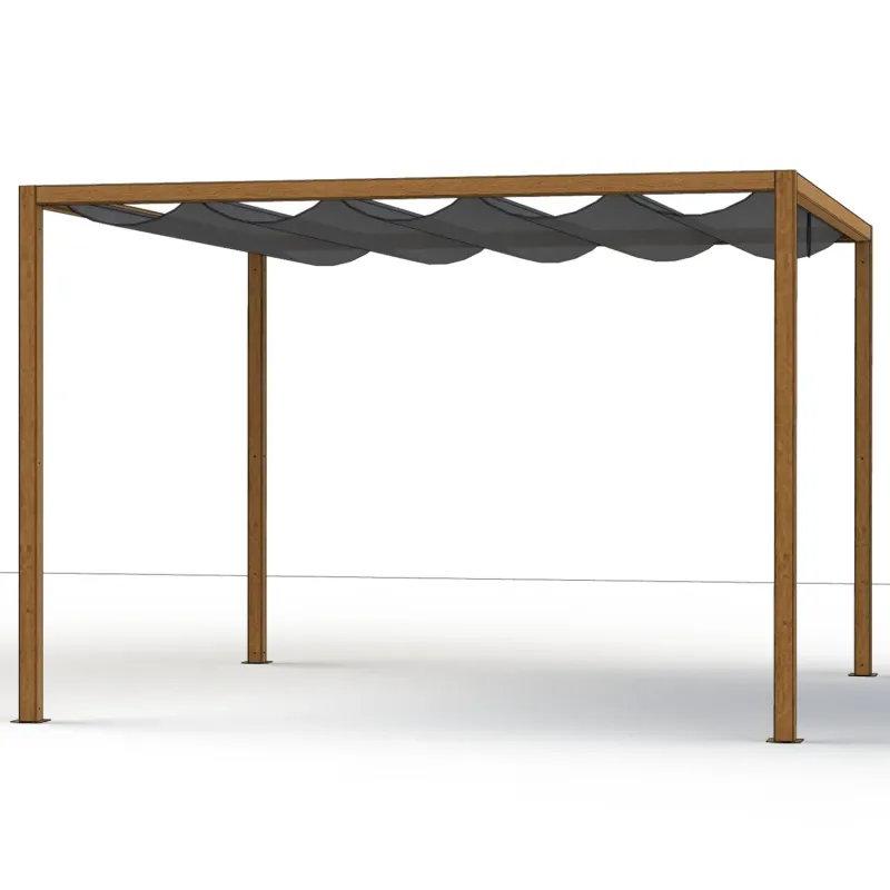 Siena Garden Schattenmanufaktur® Basis Libera Holzoptik 3x3 m Fabrikladen