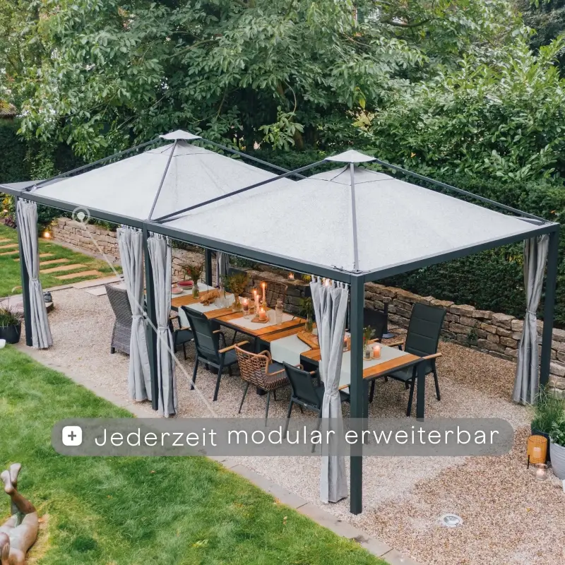Siena Garden Schattenmanufaktur® Basis Comuna matt anthrazit 3x3 m zollfrei