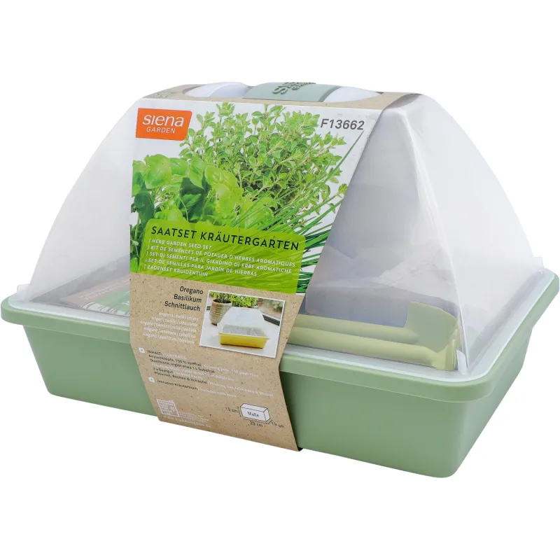 Siena Garden Zimmergewächshaus-Set "Kräutergarten" inkl. Saatgut zollfrei