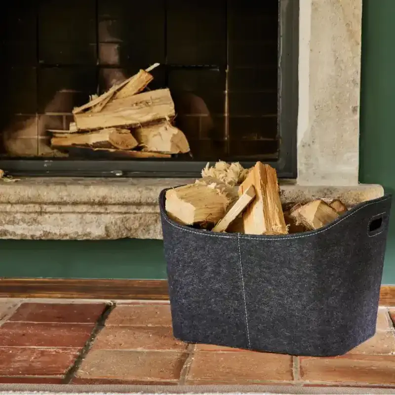 Siena Garden Kaminholztasche FILZ 560 x 430 x 350 mm grau Neueste Stile